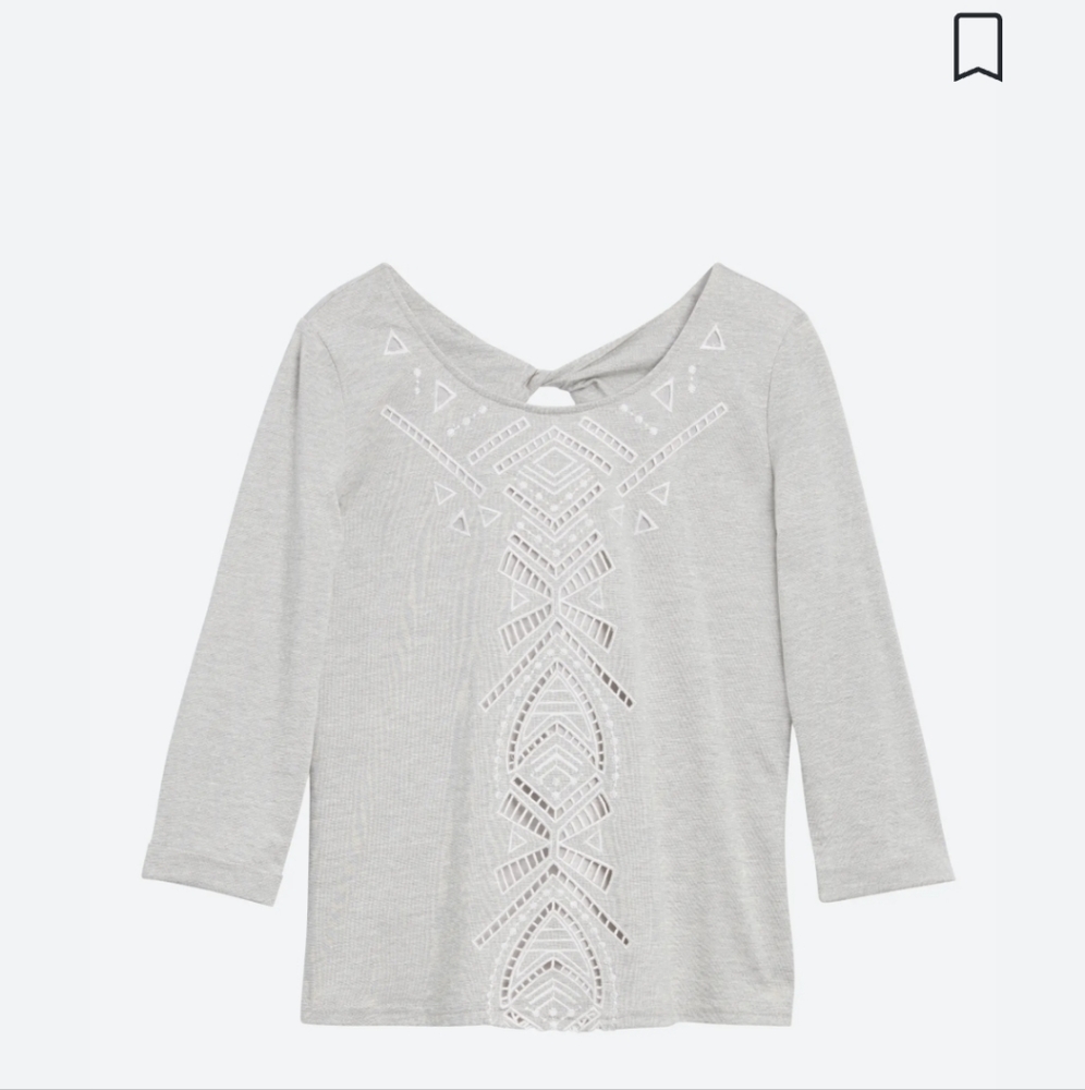 Skies Are Blue Edmondo Cutout Top, Size Small